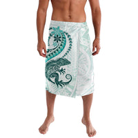 Teal Maori Tuatara Lavalava Luxury Pastel Pattern LT01 Teal - Polynesian Pride