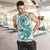 Teal Maori Tuatara Men Tank Top Luxury Pastel Pattern