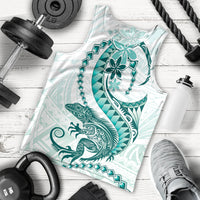 Teal Maori Tuatara Men Tank Top Luxury Pastel Pattern LT01 - Polynesian Pride
