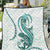 Teal Maori Tuatara Quilt Luxury Pastel Pattern