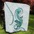 Teal Maori Tuatara Quilt Luxury Pastel Pattern