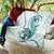 Teal Maori Tuatara Quilt Luxury Pastel Pattern