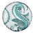 Teal Maori Tuatara Spare Tire Cover Luxury Pastel Pattern