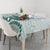 Teal Maori Tuatara Tablecloth Luxury Pastel Pattern