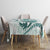 Teal Maori Tuatara Tablecloth Luxury Pastel Pattern