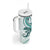 Teal Maori Tuatara Tumbler With Handle Luxury Pastel Pattern