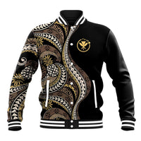Hawaii Pineapple Brown Tribal Pattern Baseball Jacket LT01 Unisex Brown - Polynesian Pride