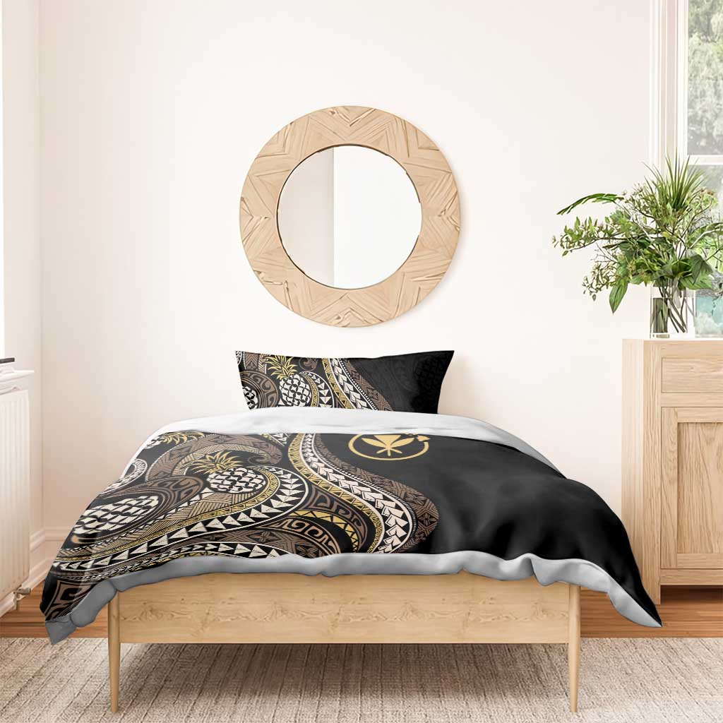 Hawaii Pineapple Brown Tribal Pattern Bedding Set LT01 - Polynesian Pride