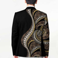 Hawaii Pineapple Brown Tribal Pattern Blazer LT01 - Polynesian Pride