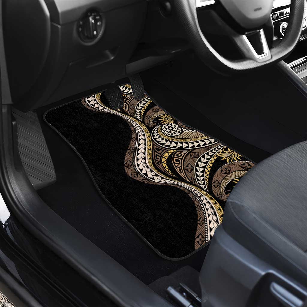 Hawaii Pineapple Brown Tribal Pattern Car Mats LT01 - Polynesian Pride