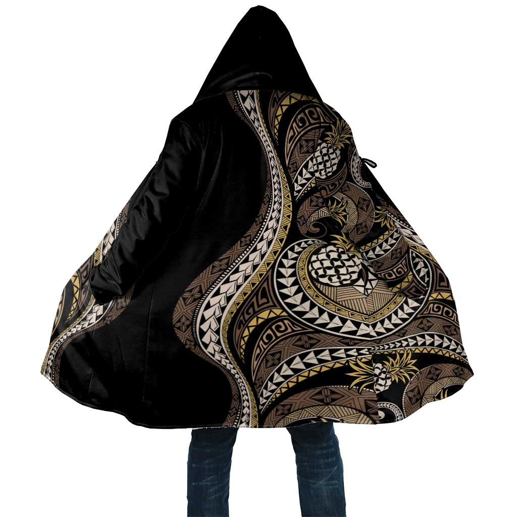 Hawaii Pineapple Brown Tribal Pattern Cloak LT01 Unisex Brown - Polynesian Pride