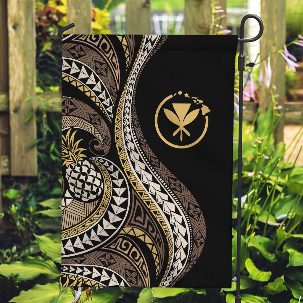 Hawaii Pineapple Brown Tribal Pattern Garden Flag LT01 Garden Flag Brown - Polynesian Pride