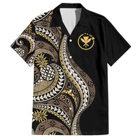 Hawaii Pineapple Brown Tribal Pattern Hawaiian Shirt LT01 Brown - Polynesian Pride