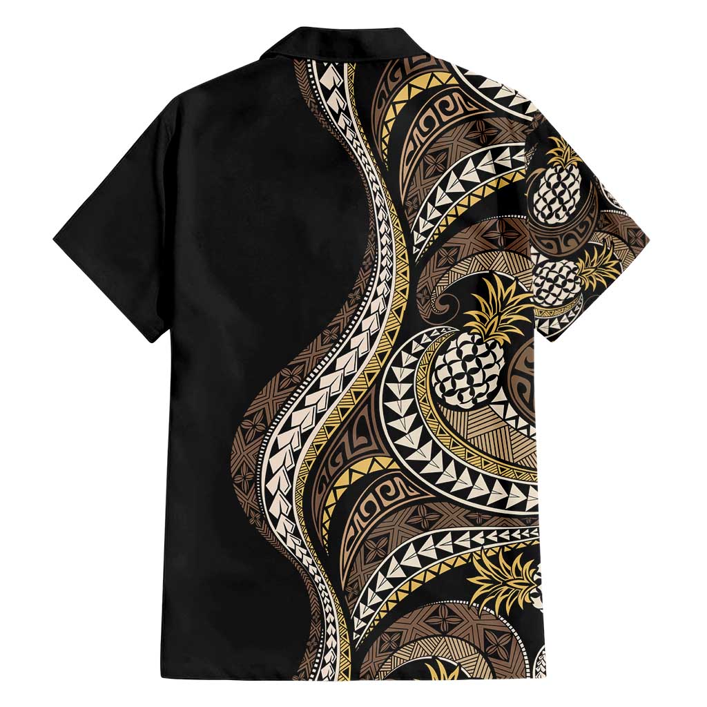 Hawaii Pineapple Brown Tribal Pattern Hawaiian Shirt LT01 - Polynesian Pride