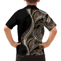 Hawaii Pineapple Brown Tribal Pattern Hawaiian Shirt LT01 - Polynesian Pride