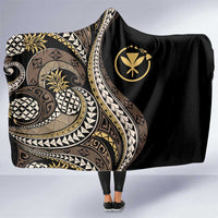 Hawaii Pineapple Brown Tribal Pattern Hooded Blanket LT01 One Size Brown - Polynesian Pride