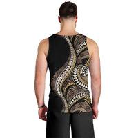 Hawaii Pineapple Brown Tribal Pattern Men Tank Top LT01 - Polynesian Pride