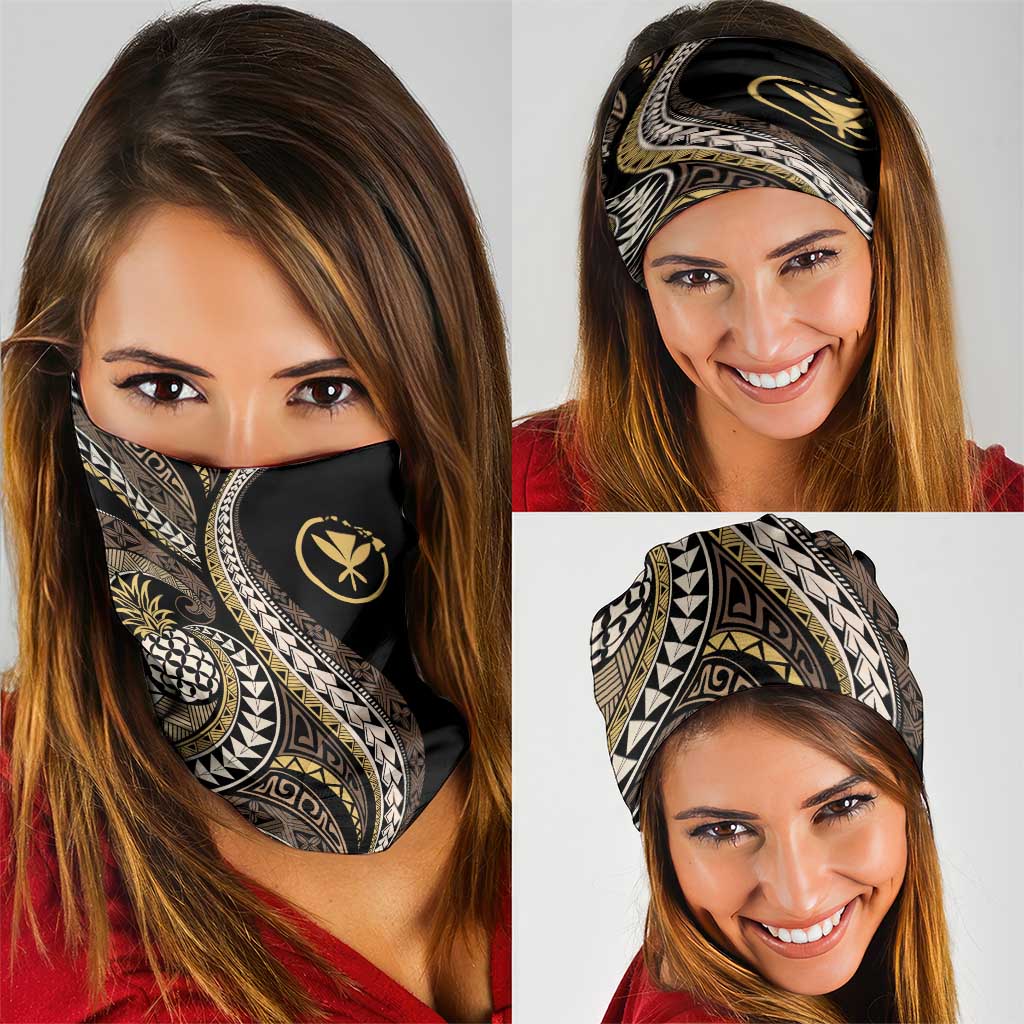 Hawaii Pineapple Brown Tribal Pattern Neck Gaiter LT01 - Polynesian Pride