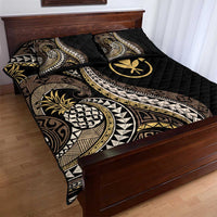 Hawaii Pineapple Brown Tribal Pattern Quilt Bed Set LT01 - Polynesian Pride