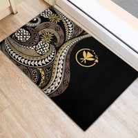 Hawaii Pineapple Brown Tribal Pattern Rubber Doormat LT01 - Polynesian Pride