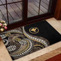 Hawaii Pineapple Brown Tribal Pattern Rubber Doormat LT01 - Polynesian Pride