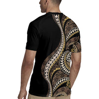 Hawaii Pineapple Brown Tribal Pattern Rugby Jersey LT01 - Polynesian Pride