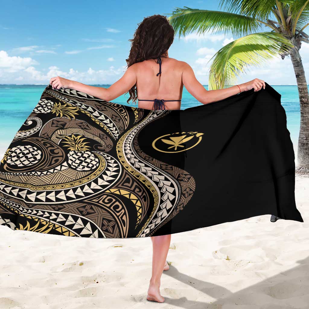 Hawaii Pineapple Brown Tribal Pattern Sarong LT01 - Polynesian Pride