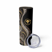 Hawaii Pineapple Brown Tribal Pattern Skinny Tumbler LT01 - Polynesian Pride