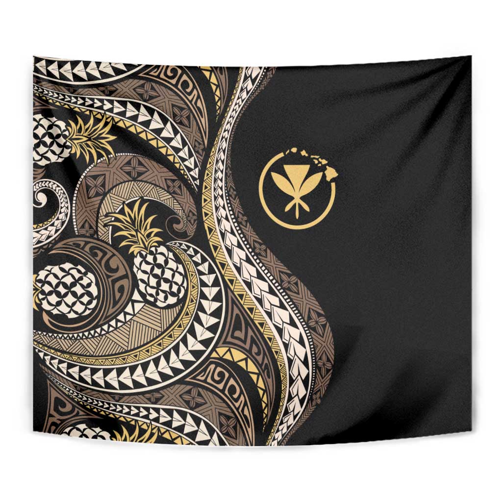 Hawaii Pineapple Brown Tribal Pattern Tapestry LT01 - Polynesian Pride