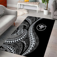 Hawaii Pineapple Gray Scale Tribal Pattern Area Rug LT01 - Polynesian Pride