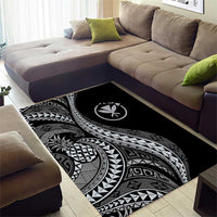 Hawaii Pineapple Gray Scale Tribal Pattern Area Rug LT01 - Polynesian Pride
