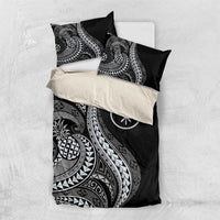 Hawaii Pineapple Gray Scale Tribal Pattern Bedding Set LT01 US Twin 172cm x 218cm Black - Polynesian Pride