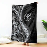 Hawaii Pineapple Gray Scale Tribal Pattern Blanket LT01 - Polynesian Pride