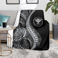 Hawaii Pineapple Gray Scale Tribal Pattern Blanket LT01 - Polynesian Pride