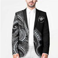 Hawaii Pineapple Gray Scale Tribal Pattern Blazer LT01 - Polynesian Pride