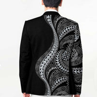 Hawaii Pineapple Gray Scale Tribal Pattern Blazer LT01 - Polynesian Pride