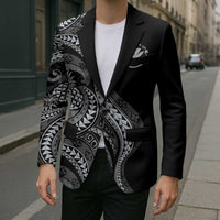 Hawaii Pineapple Gray Scale Tribal Pattern Blazer LT01 - Polynesian Pride