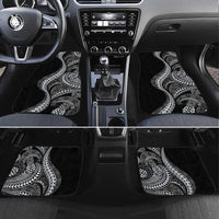 Hawaii Pineapple Gray Scale Tribal Pattern Car Mats LT01 Set 4pcs Black - Polynesian Pride