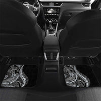 Hawaii Pineapple Gray Scale Tribal Pattern Car Mats LT01 Set 2pcs - Back Black - Polynesian Pride
