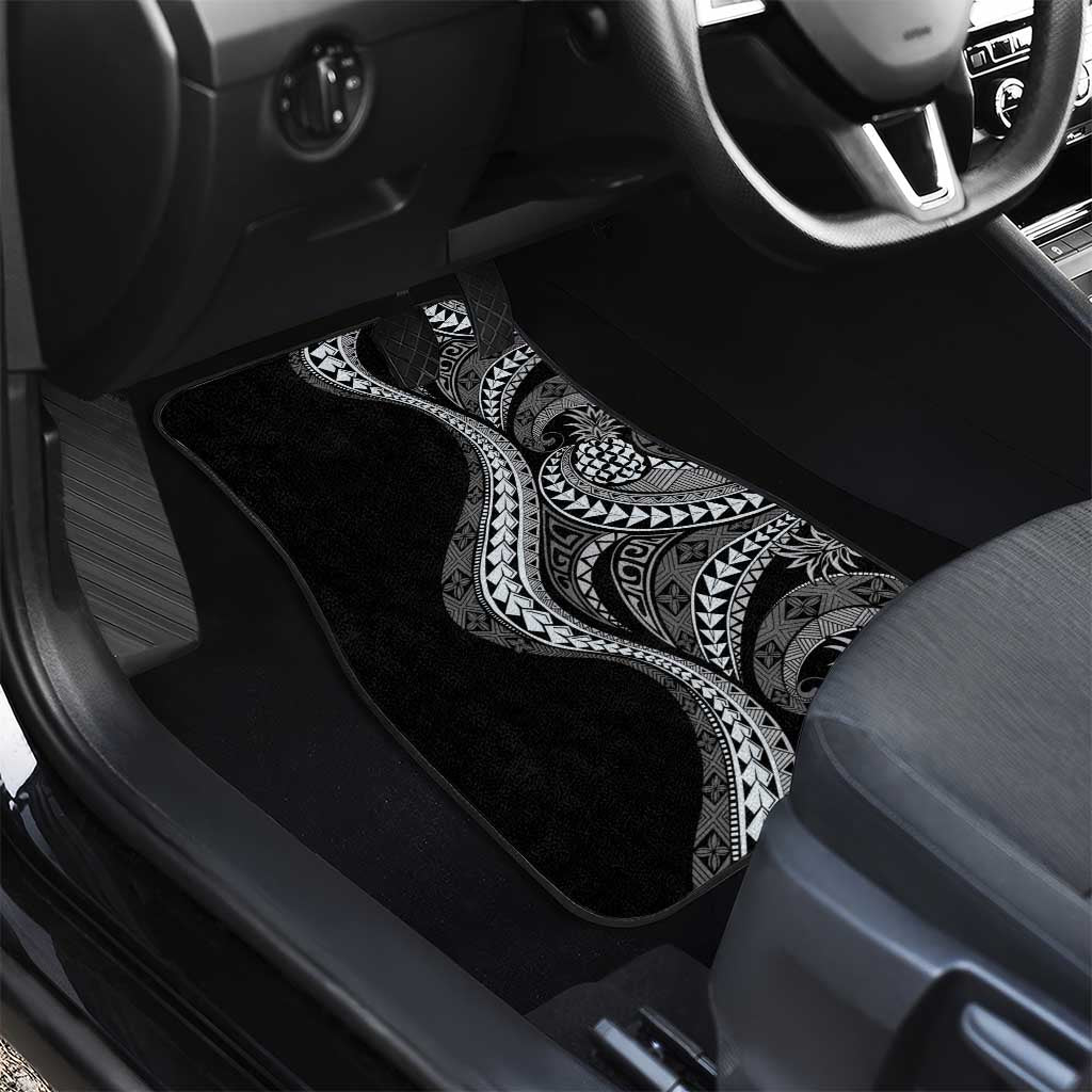 Hawaii Pineapple Gray Scale Tribal Pattern Car Mats LT01 - Polynesian Pride