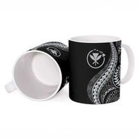 Hawaii Pineapple Gray Scale Tribal Pattern Ceramic Mug LT01 - Polynesian Pride