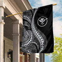 Hawaii Pineapple Gray Scale Tribal Pattern Garden Flag LT01 House Flag Black - Polynesian Pride