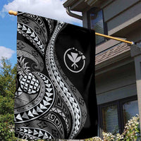 Hawaii Pineapple Gray Scale Tribal Pattern Garden Flag LT01 - Polynesian Pride