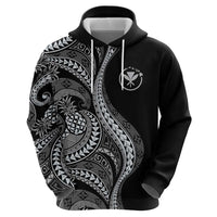 Hawaii Pineapple Gray Scale Tribal Pattern Hoodie LT01 - Polynesian Pride