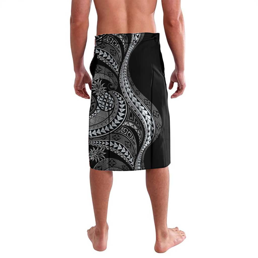 Hawaii Pineapple Gray Scale Tribal Pattern Lavalava LT01 - Polynesian Pride
