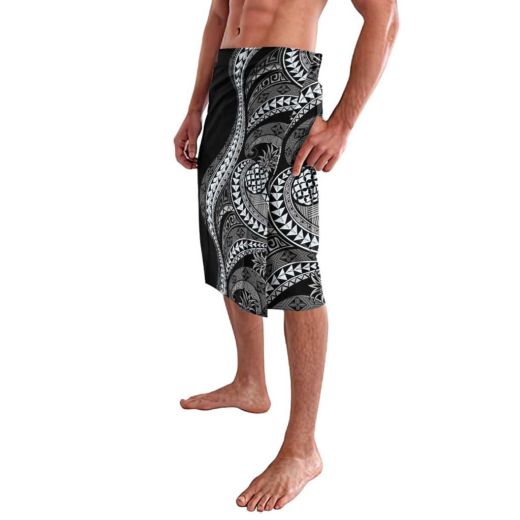 Hawaii Pineapple Gray Scale Tribal Pattern Lavalava LT01 - Polynesian Pride