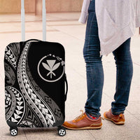 Hawaii Pineapple Gray Scale Tribal Pattern Luggage Cover LT01 Black - Polynesian Pride