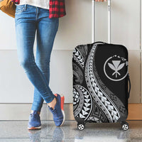 Hawaii Pineapple Gray Scale Tribal Pattern Luggage Cover LT01 - Polynesian Pride