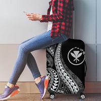 Hawaii Pineapple Gray Scale Tribal Pattern Luggage Cover LT01 - Polynesian Pride