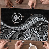Hawaii Pineapple Gray Scale Tribal Pattern Puzzle LT01 - Polynesian Pride